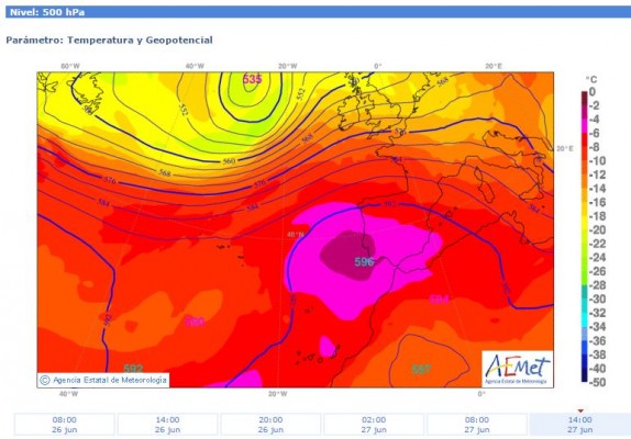 Temperaturas en España